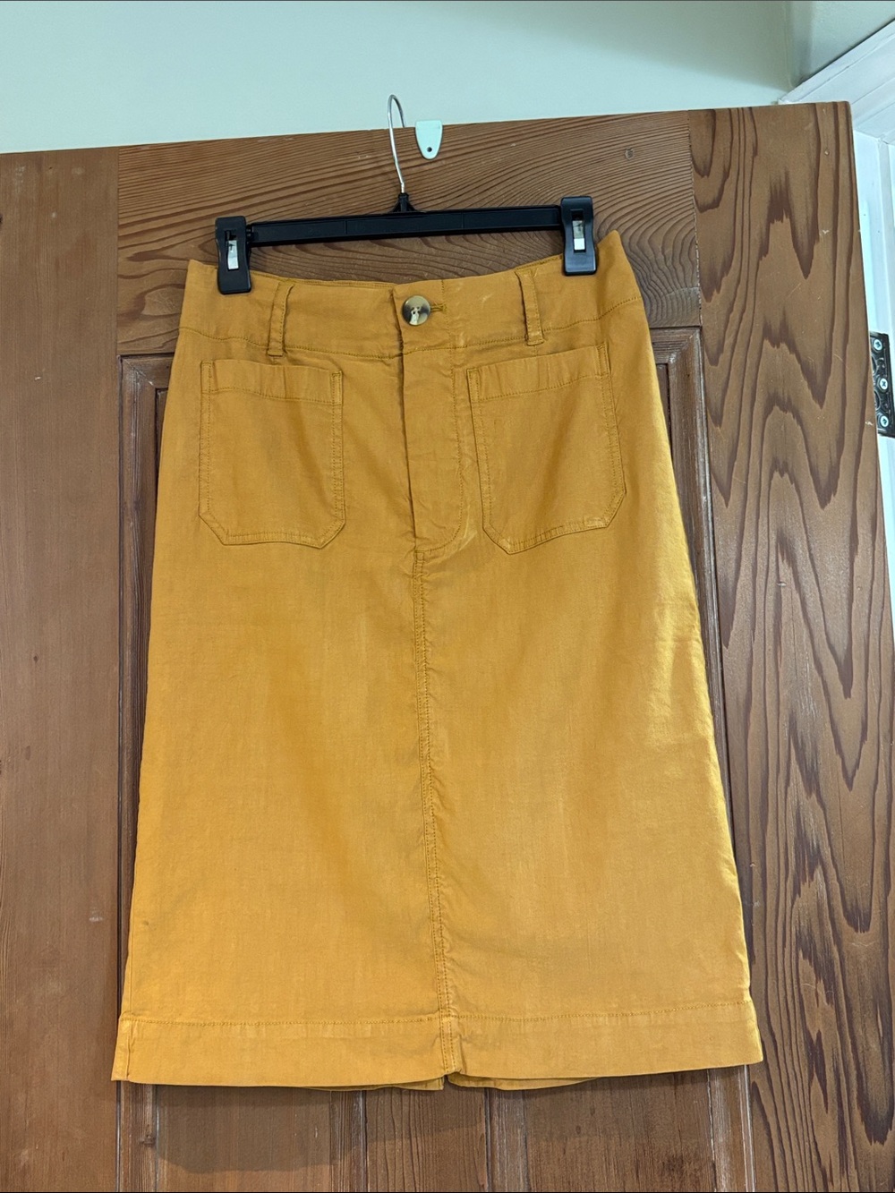 Maeve by Anthropologie Mustard Yellow Midi Skirt Size Small